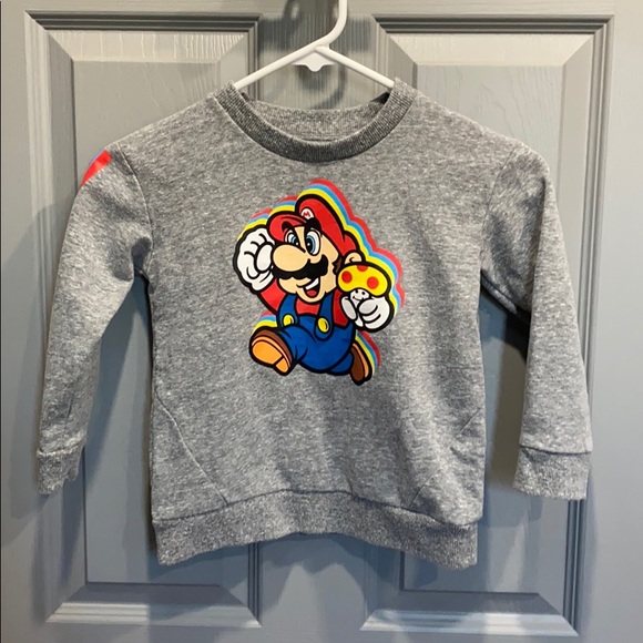 Boys Mario Gray Sweatshirt - Size 4T - Picture 1 of 3